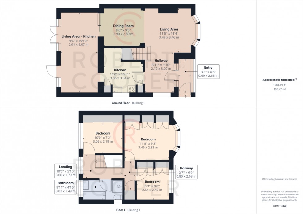 Floorplan for Cedar Avenue, Ruislip