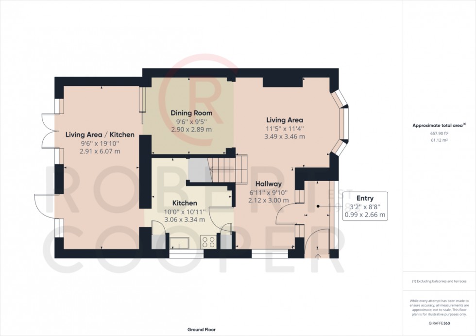 Floorplan for Cedar Avenue, Ruislip