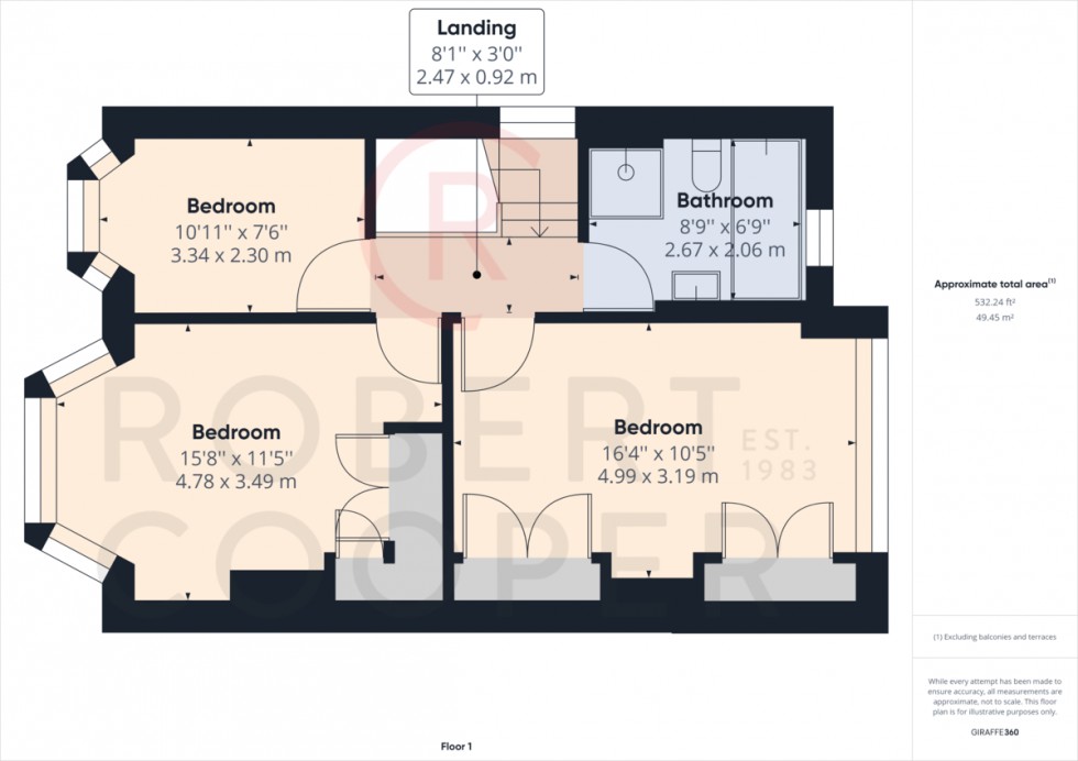 Floorplan for West Towers, Pinner