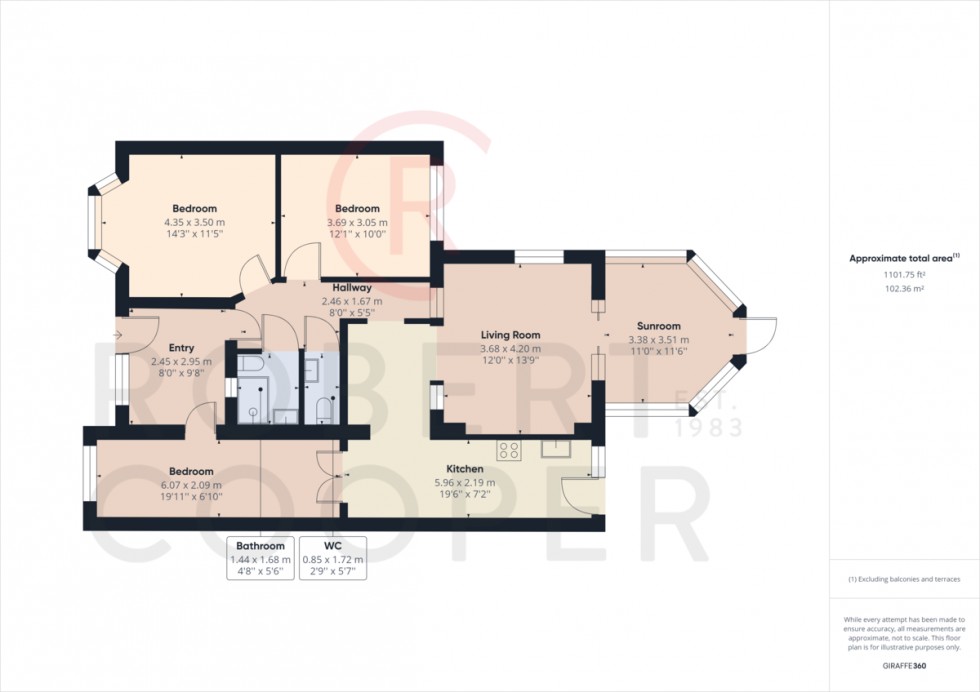 Floorplan for Jubilee Drive, Ruislip