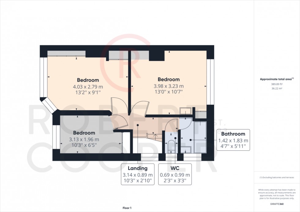 Floorplan for Woodlands Avenue, Ruislip