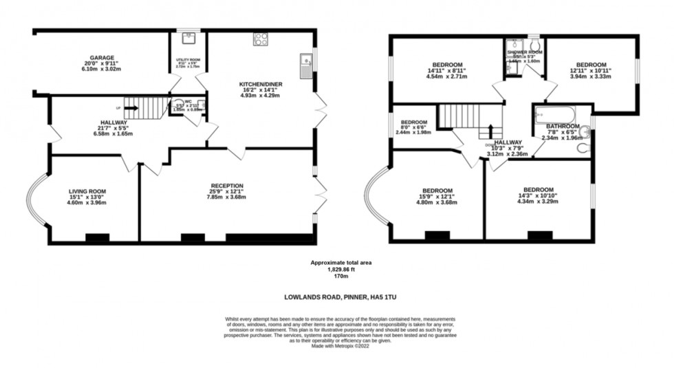 Floorplan for Lowlands Road, Pinner