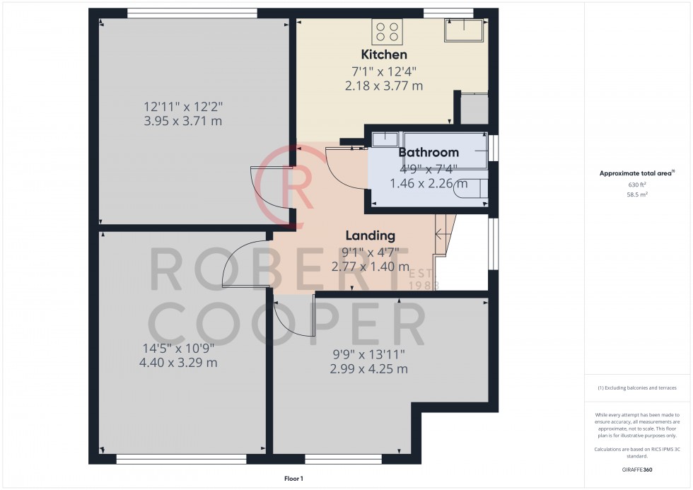 Floorplan for Mahlon Avenue, South Ruislip