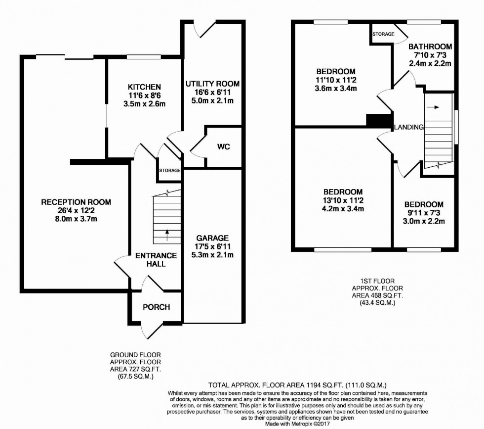 Floorplan for Rydal Way, South Ruislip