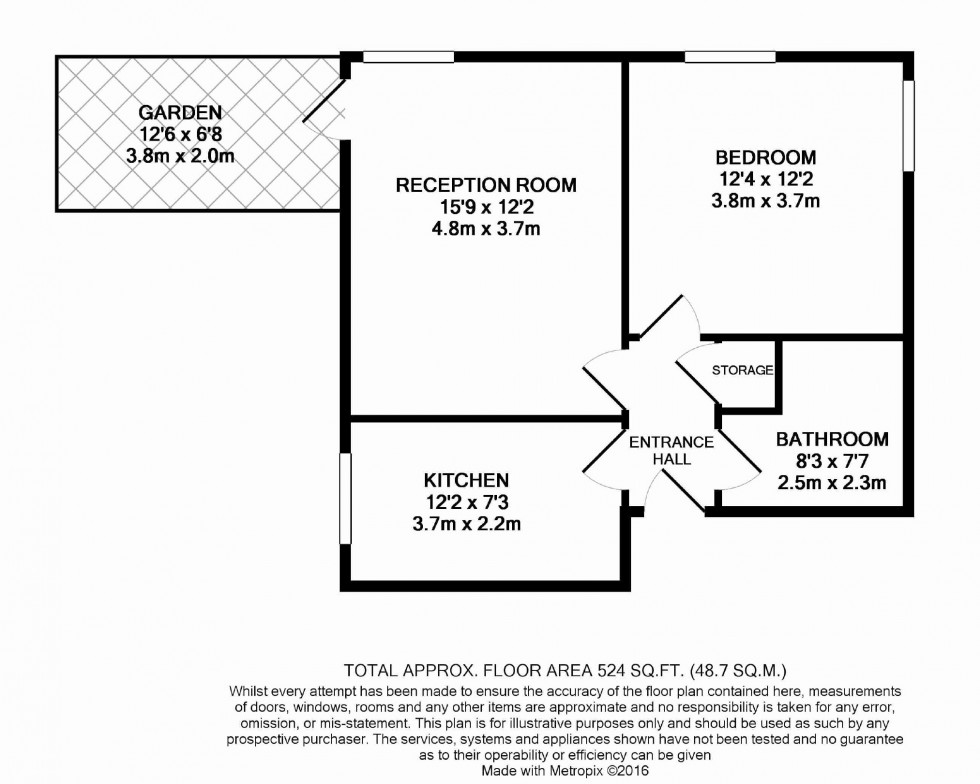 Floorplan for Carmichael Close, Ruislip Gardens, Middlesex