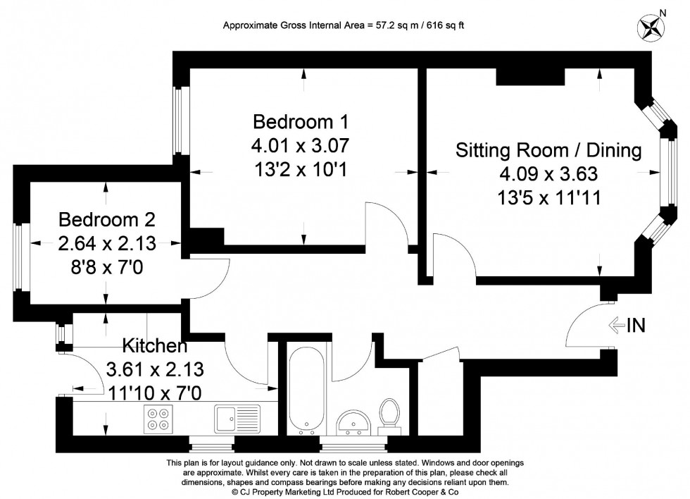Floorplan for West End Road, South Ruislip