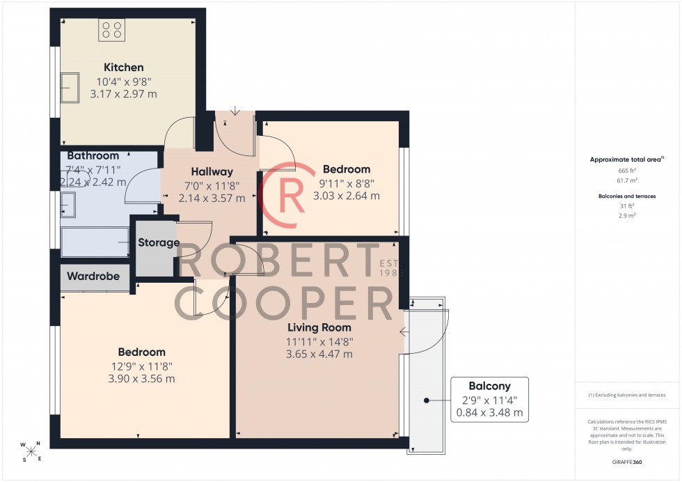Floorplan for Rydal Way, South Ruislip, Middlesex