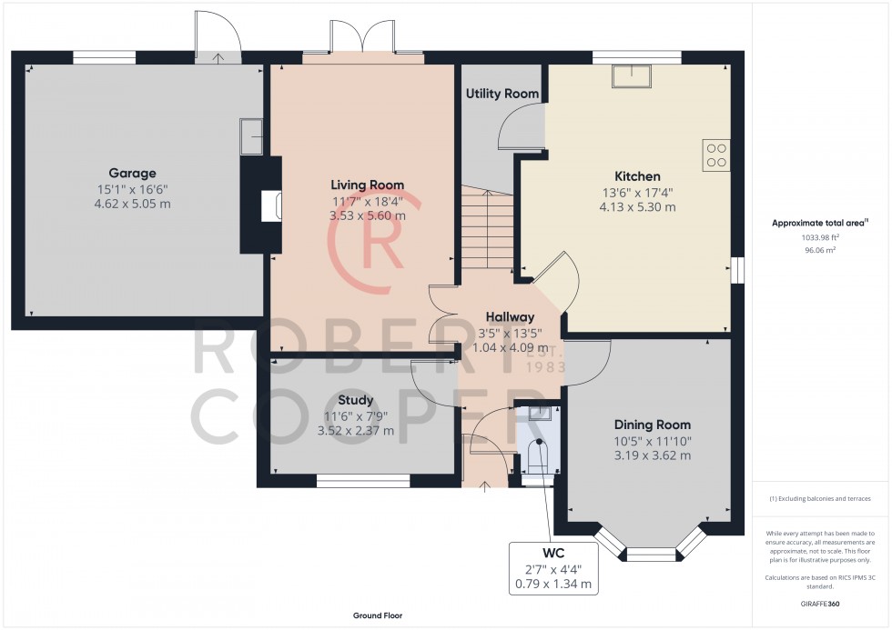 Floorplan for Holm Grove, Hillingdon, Middlesex