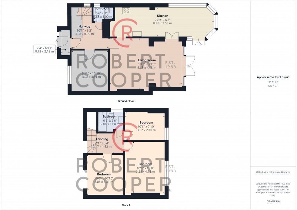 Floorplan for Coombe Drive, Ruislip, Middlesex