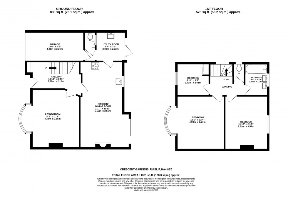 Floorplan for Crescent Gardens, Eastcote