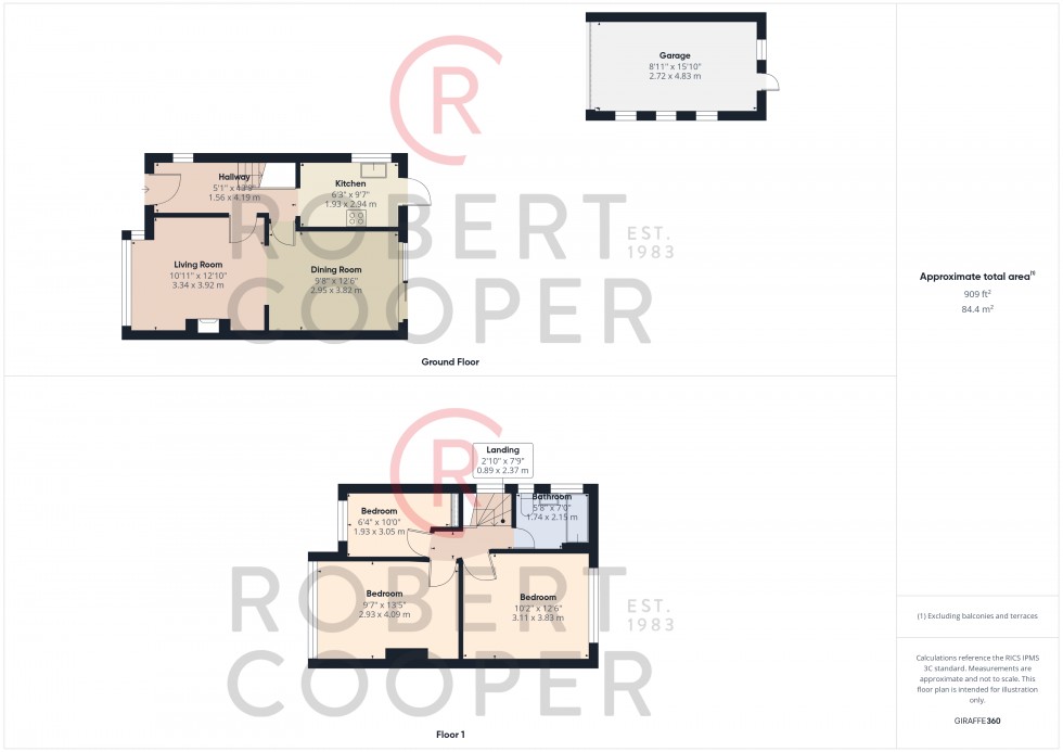 Floorplan for Woodlands Avenue, Ruislip