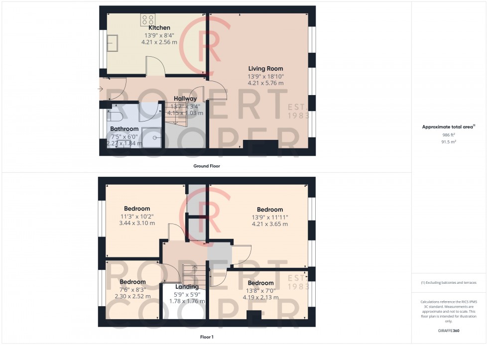 Floorplan for Field End Road, Ruislip