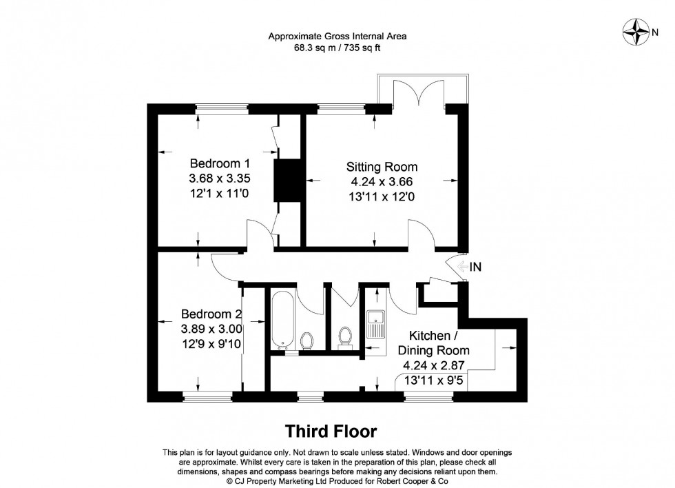 Floorplan for Pinner Grove, Pinner, Middlesex