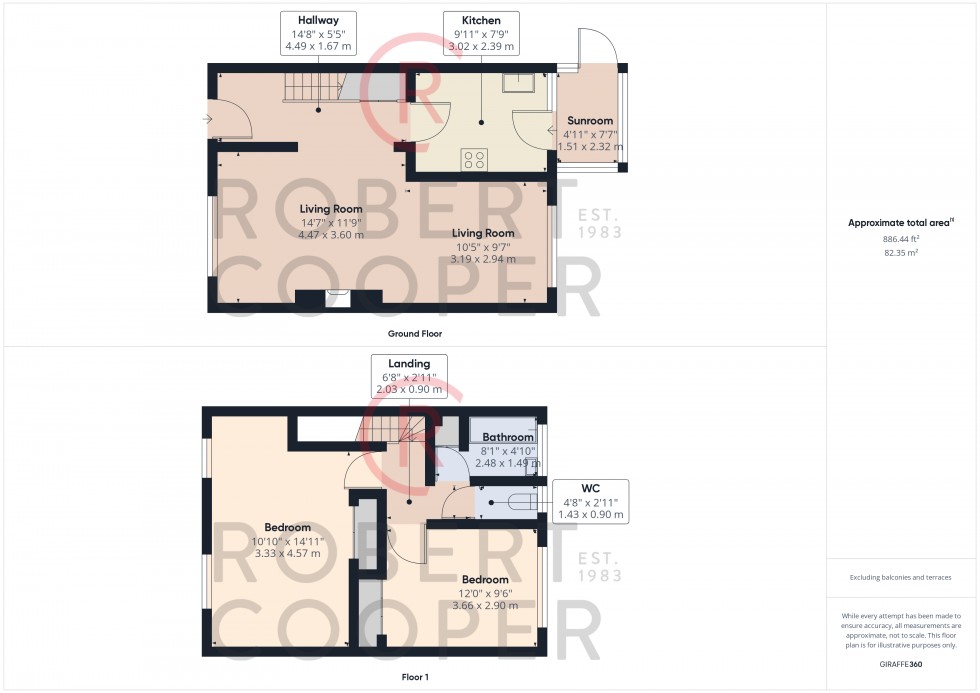 Floorplan for Flag Walk, Pinner, Middlesex