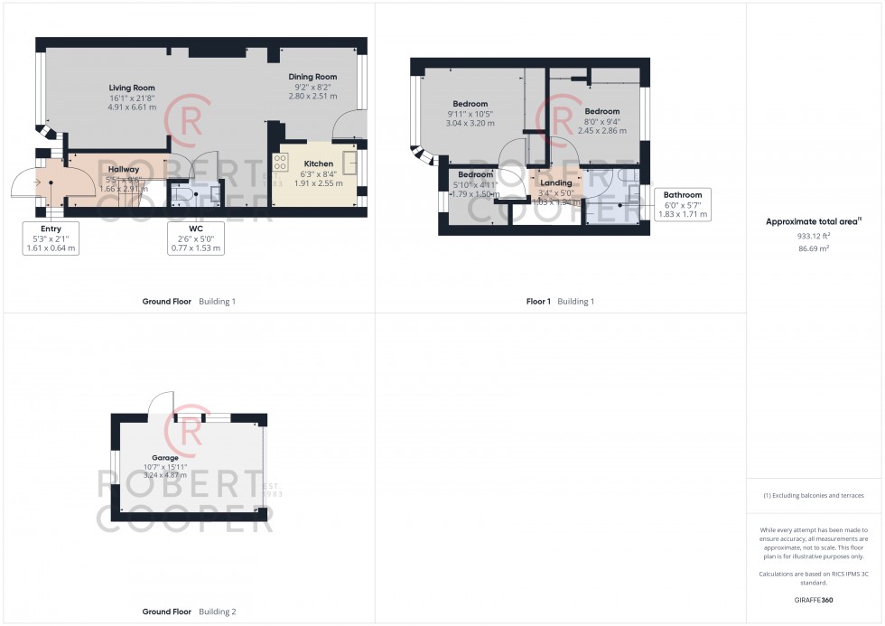 Floorplan for Hartland Drive, Ruislip Manor, Middlesex