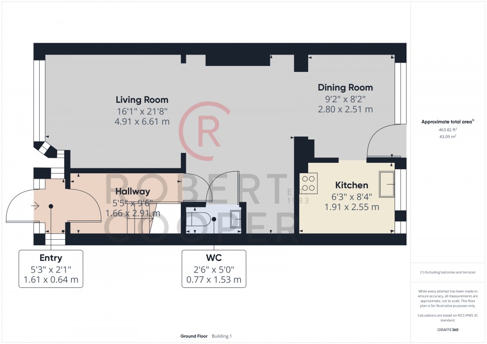 Floorplan for Hartland Drive, Ruislip Manor, Middlesex