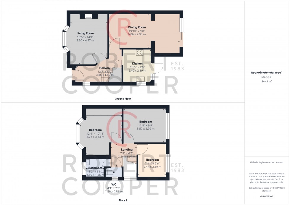 Floorplan for Queens Walk, South Ruislip
