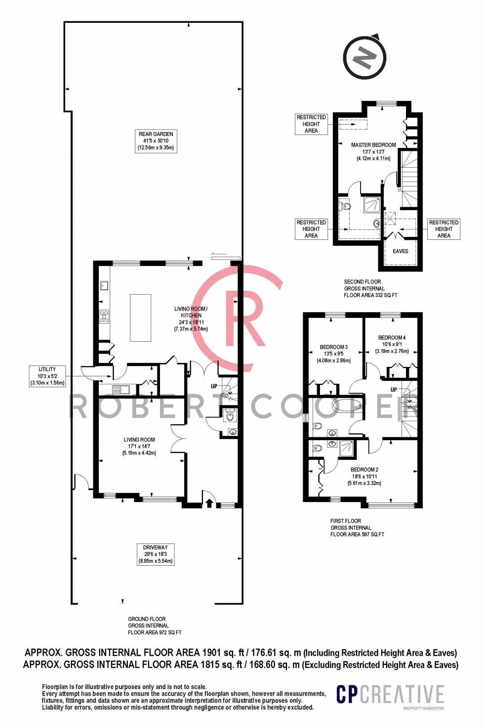 Floorplan for Acacia Avenue, Ruislip, Middlesex