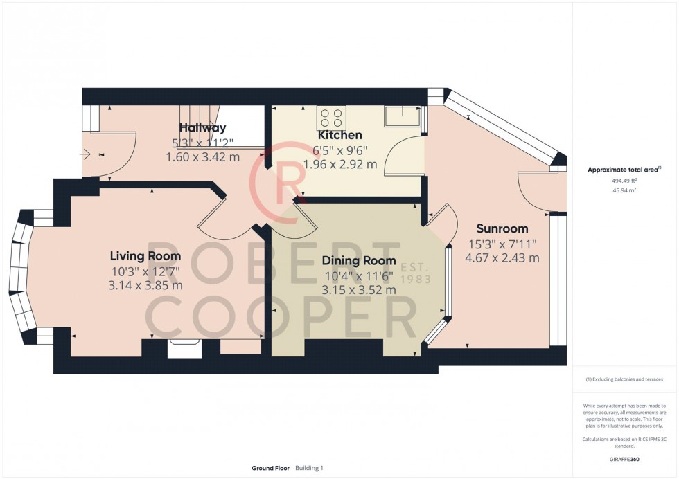 Floorplan for Jubilee Drive, Ruislip, Middlesex