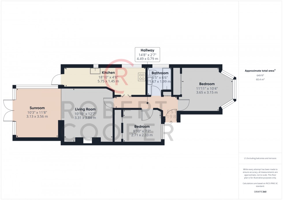 Floorplan for Cardinal Road, Ruislip