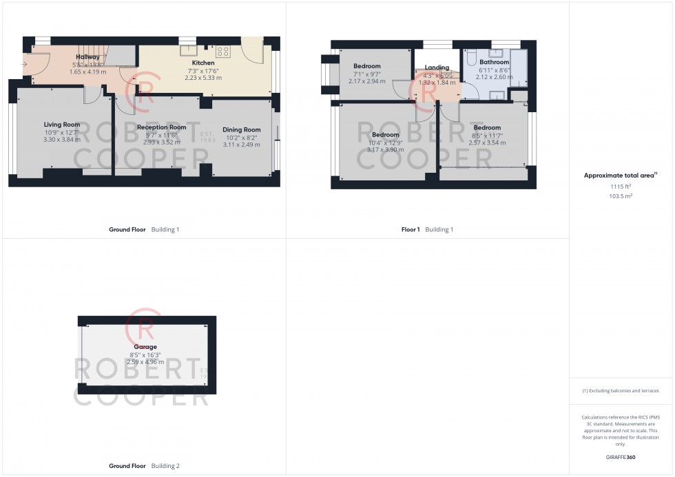 Floorplan for Garth Close, Ruislip