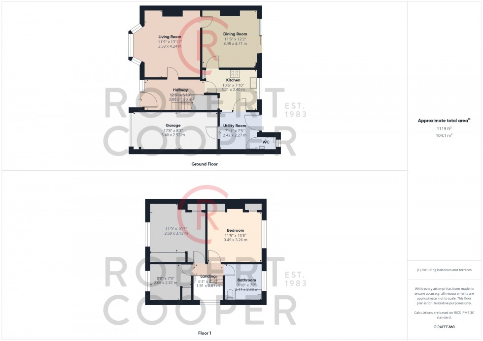 Floorplan for West End Road, Ruislip