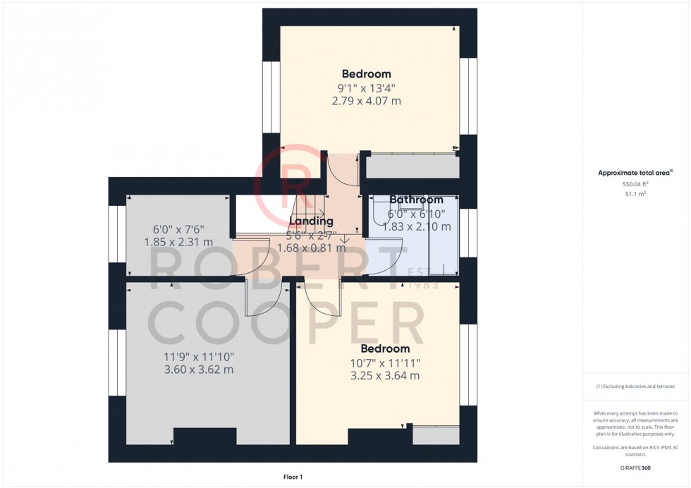 Floorplan for Myrtle Avenue, Ruislip