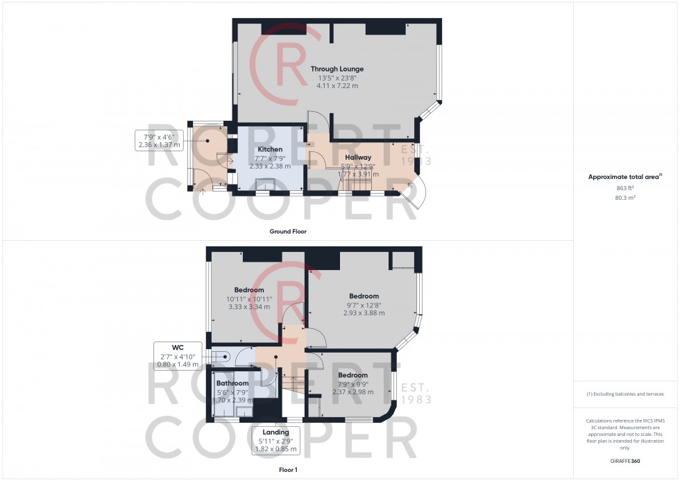 Floorplan for Greencroft Avenue, Ruislip