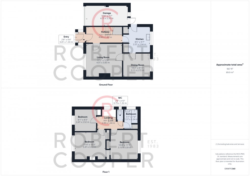 Floorplan for Burnell Gardens, Stanmore