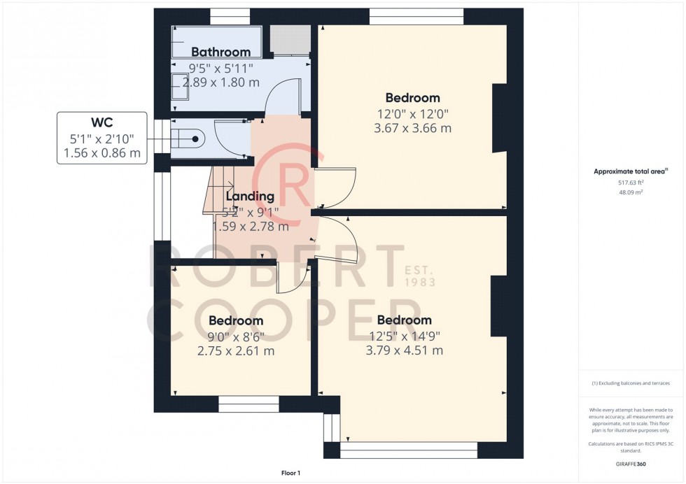 Floorplan for Crescent Gardens, Ruislip