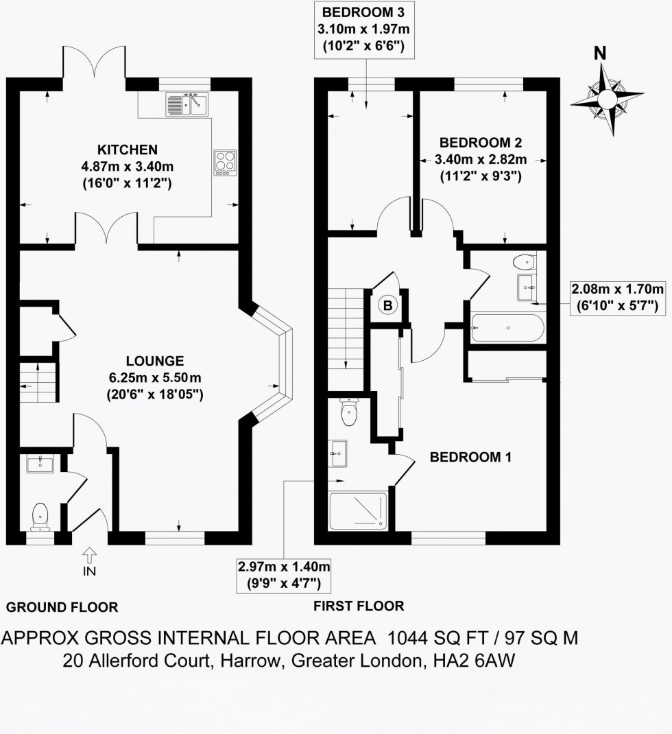 Floorplan for Allerford Court, North Harrow