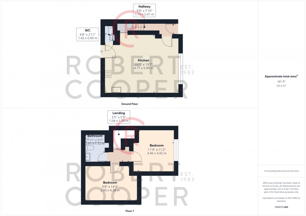 Floorplan for Field End Road, Ruislip