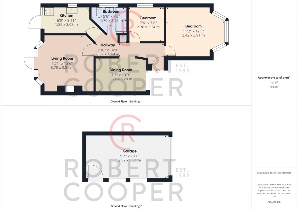 Floorplan for Cardinal Road, Ruislip