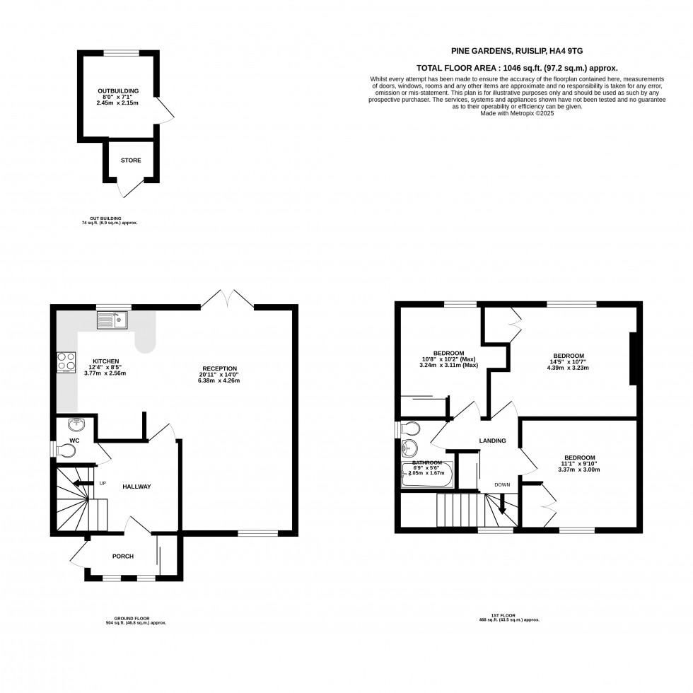 Floorplan for Pine Gardens, Eastcote