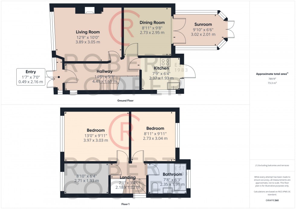 Floorplan for Parkfield Crescent, Ruislip