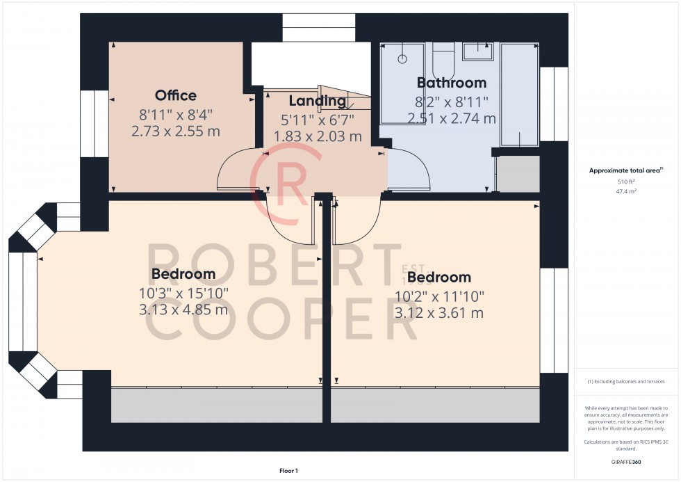 Floorplan for Meadow Way, Ruislip