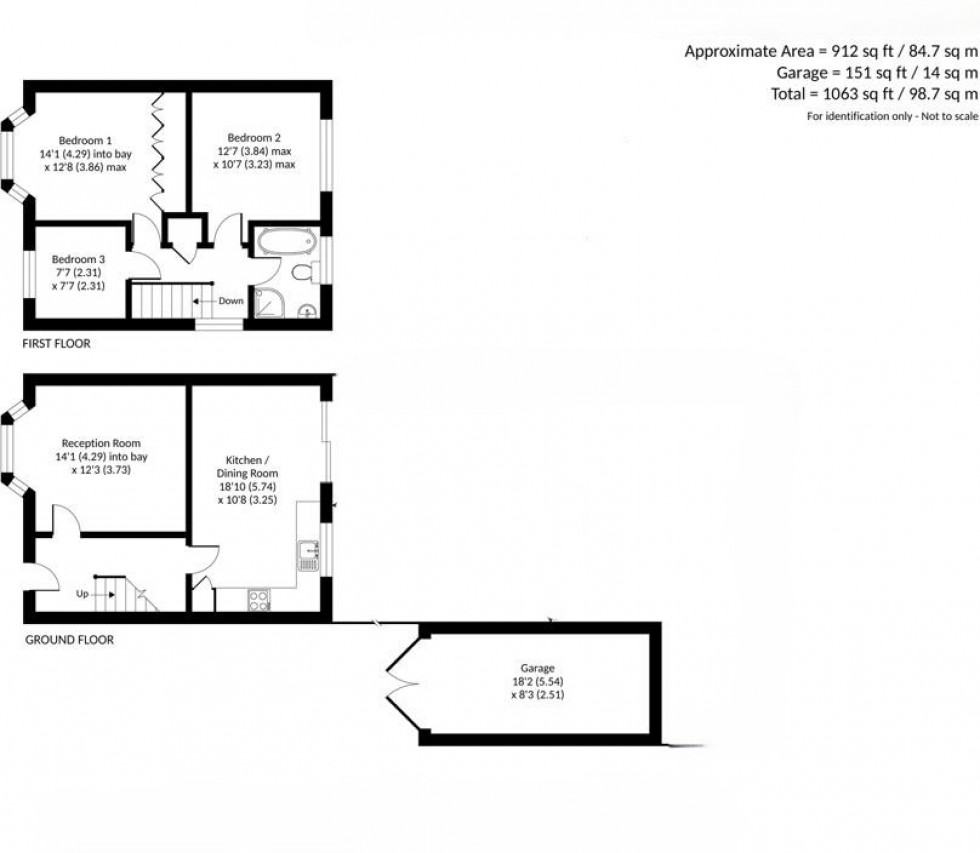 Floorplan for Acacia Avenue, Ruislip