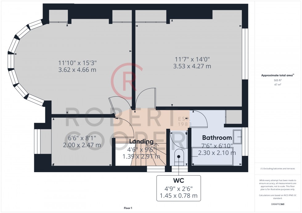 Floorplan for Lowlands Road, Eastcote