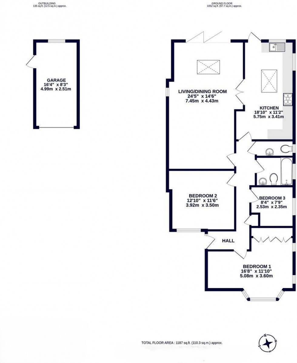 Floorplan for Keswick Gardens, Ruislip