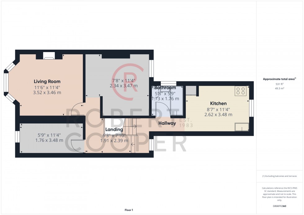 Floorplan for Stanley Road, South Harrow