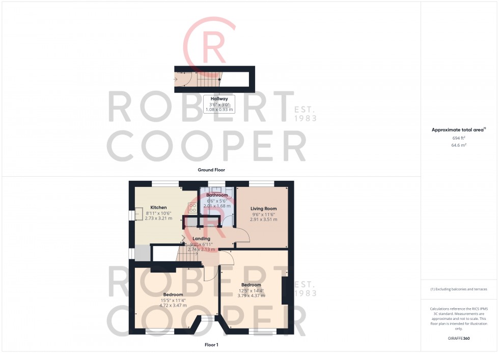 Floorplan for Ellement Close, Pinner