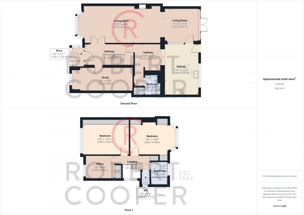 Floorplan for Pamela Gardens, Pinner