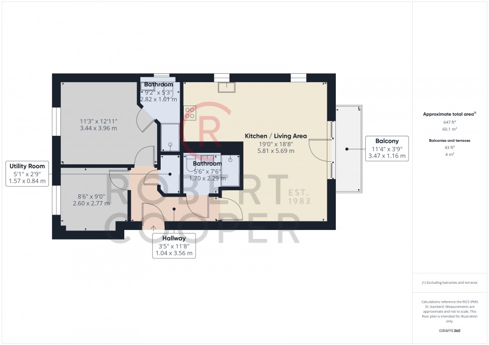 Floorplan for Blackmore Way, Uxbridge