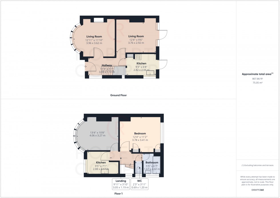 Floorplan for Ferncroft Avenue, Eastcote