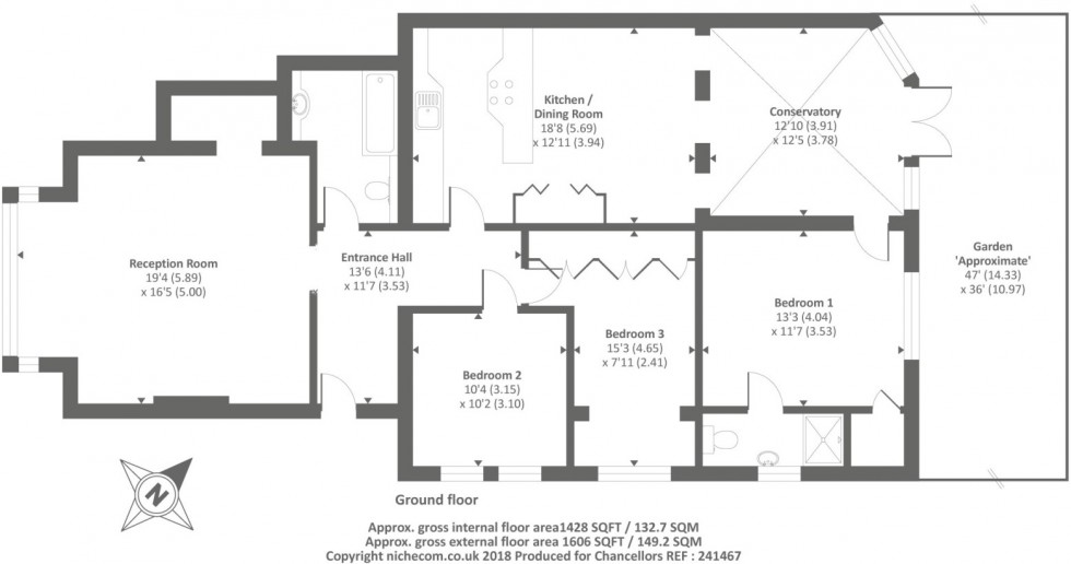Floorplan for Chester Road, Northwood
