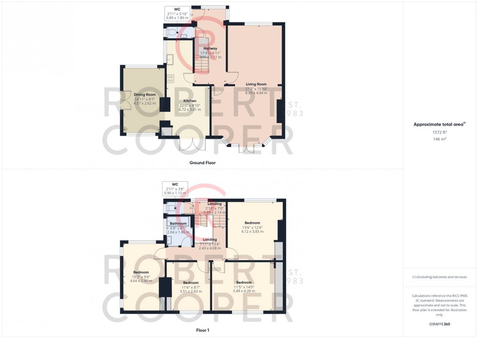 Floorplan for North Way, Pinner