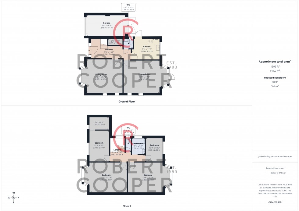 Floorplan for Cedar Drive, Hatch End, Middlesex