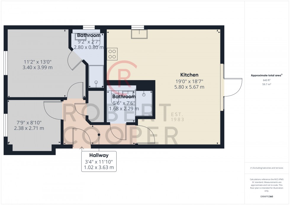 Floorplan for Blackmore Way, Uxbridge
