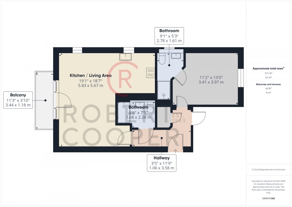 Floorplan for Blackmore Way, Uxbridge