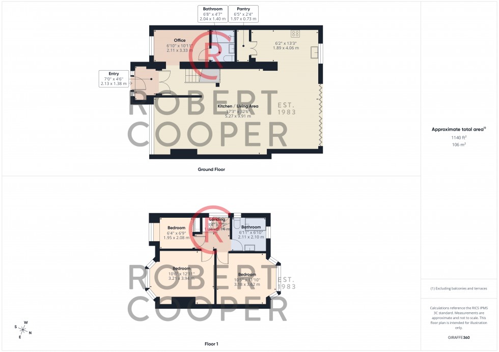 Floorplan for Wood End Lane, Northolt